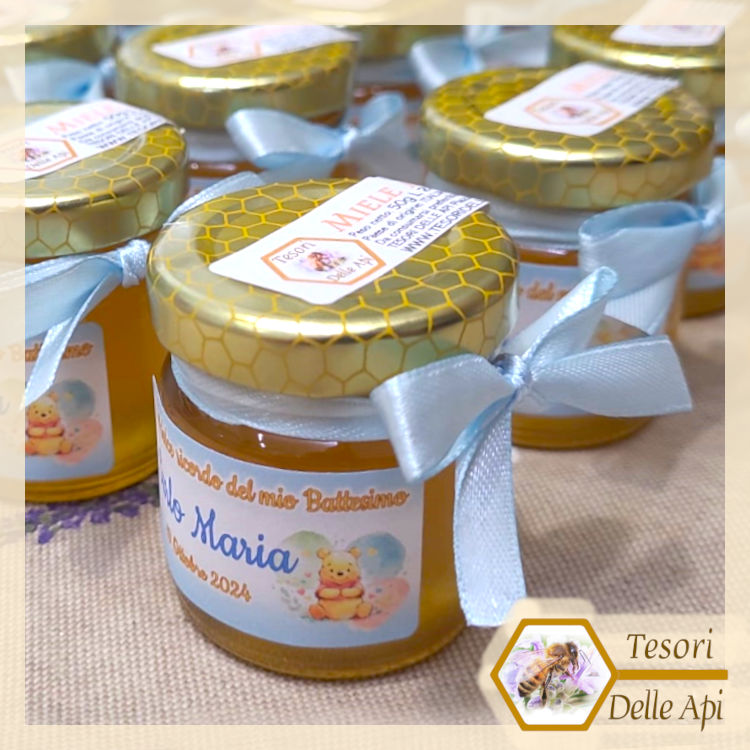 Bomboniera Battesimo Bimbo Vaso 50g Nastrino Celeste Bomboniera Battesimo Bimbo Vaso 50g Nastrino Celeste