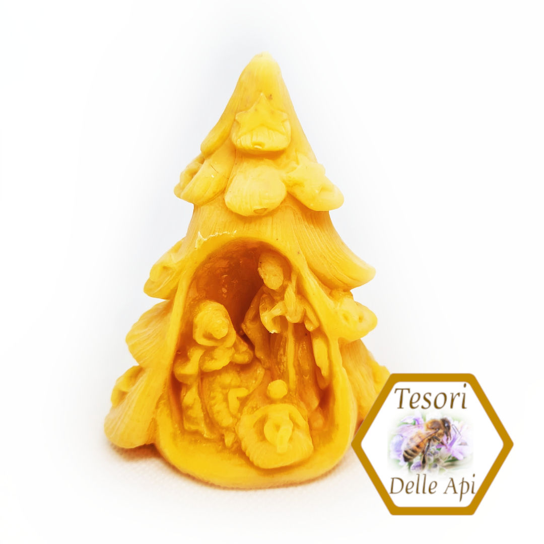 Presepe su albero natale grande cera d'api Presepe su albero natale grande cera d'api
