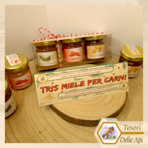 Tris miele per carni 50g x 3 - Confezione Natalizia