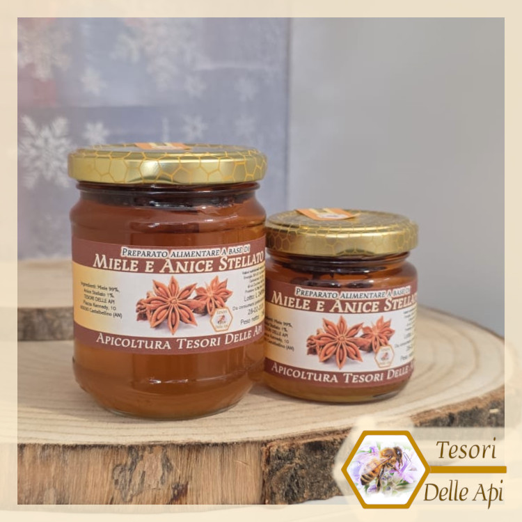 Miele e Anice Stellato 125g 250g TESORI DELLE API Miele e Anice Stellato 125g 250g TESORI DELLE API