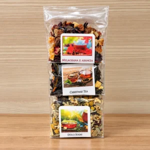 Tris infusi alla frutta tisane tè assortiti TESORI DELLE API